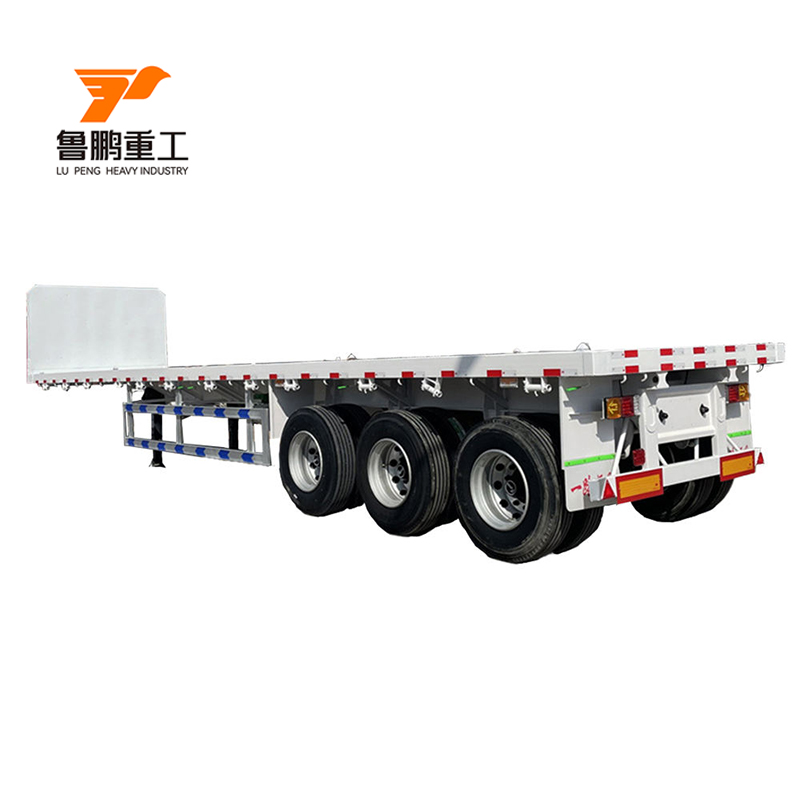 Durable Steel Deck Flatbed Utility Semi Trailer
