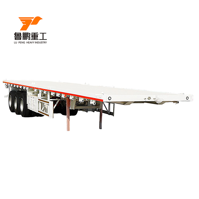 Durable Steel Deck Flatbed Utility Semi Trailer